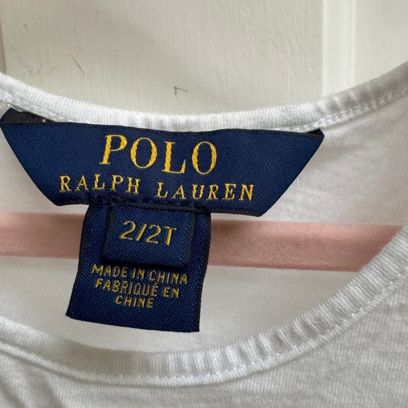 Polo by Ralph Lauren 2T Girls White Tank Top Blouse with Lace Hem - Picture 4 of 5